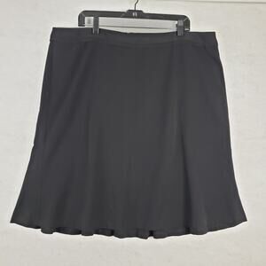 Lane‎ Bryant Women's 20 Pleat Bottom Mini Skirt Solid Black E-Girl Academia